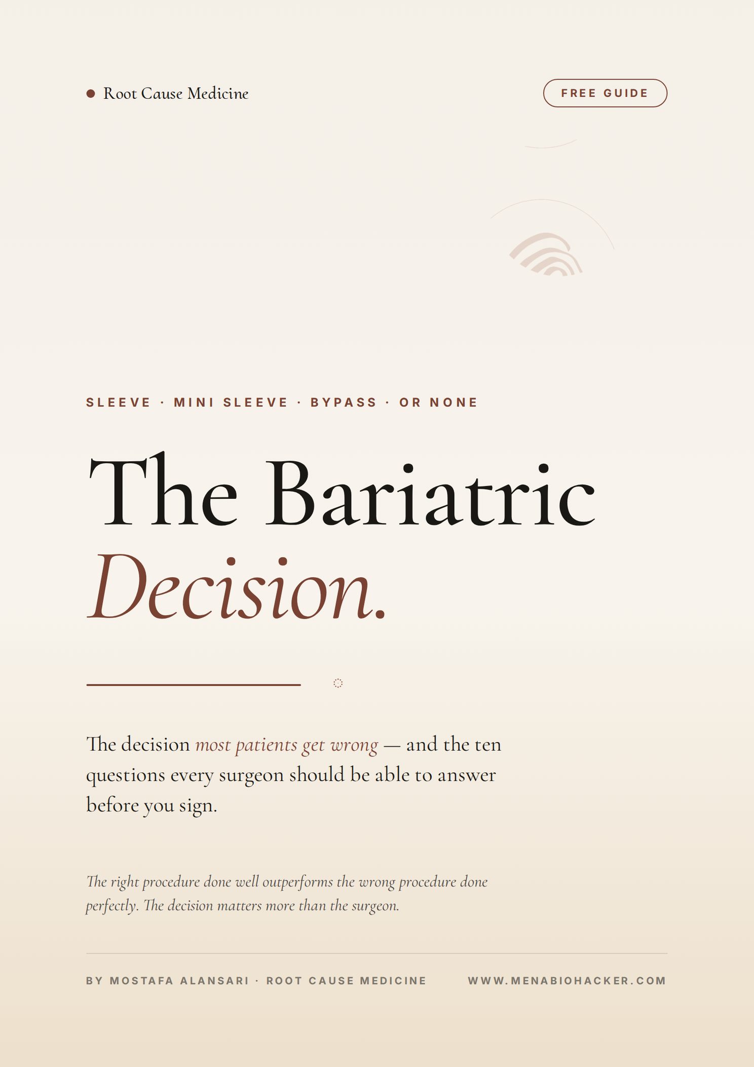 The Bariatric Decision cover