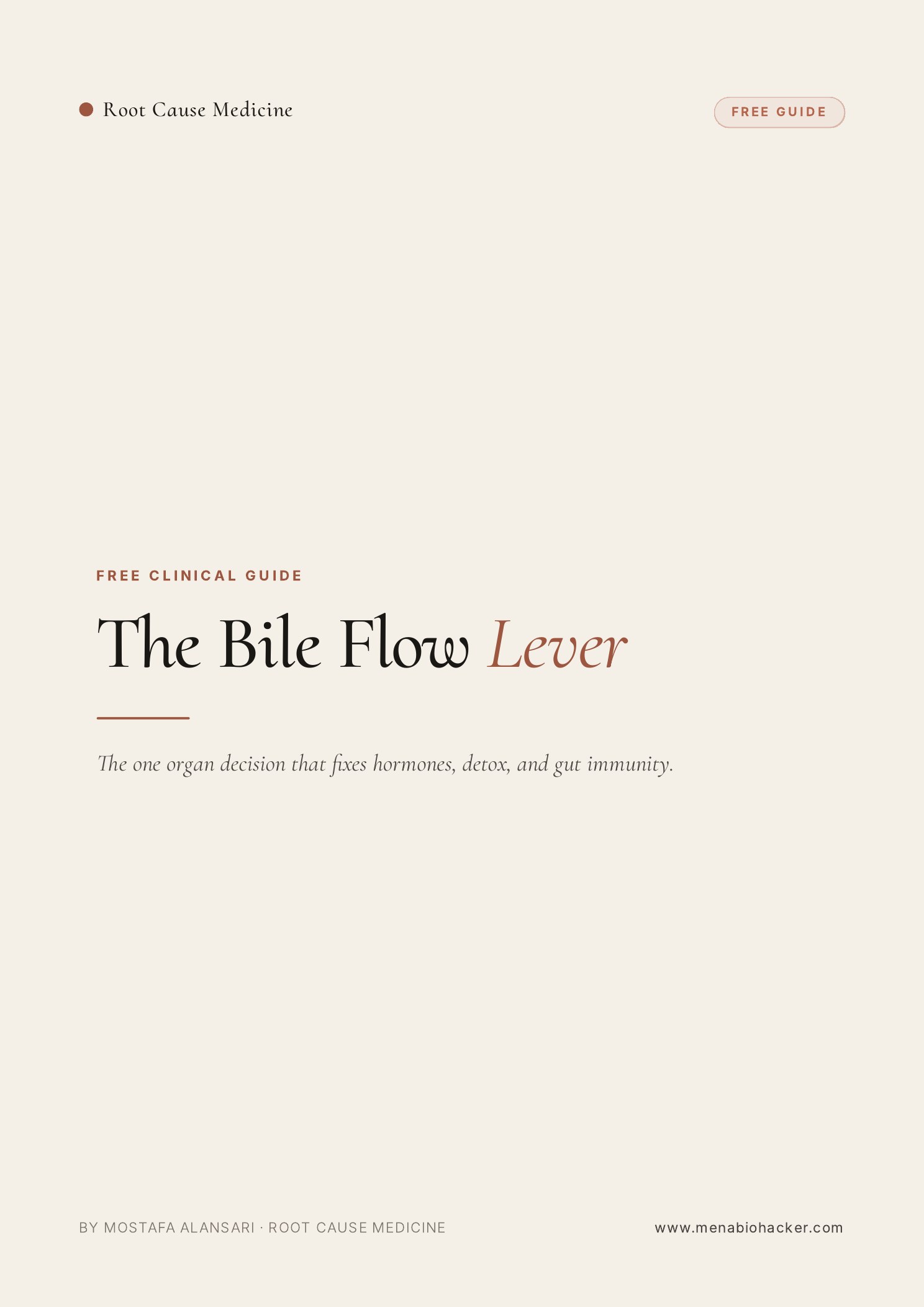 The Bile Flow Lever cover