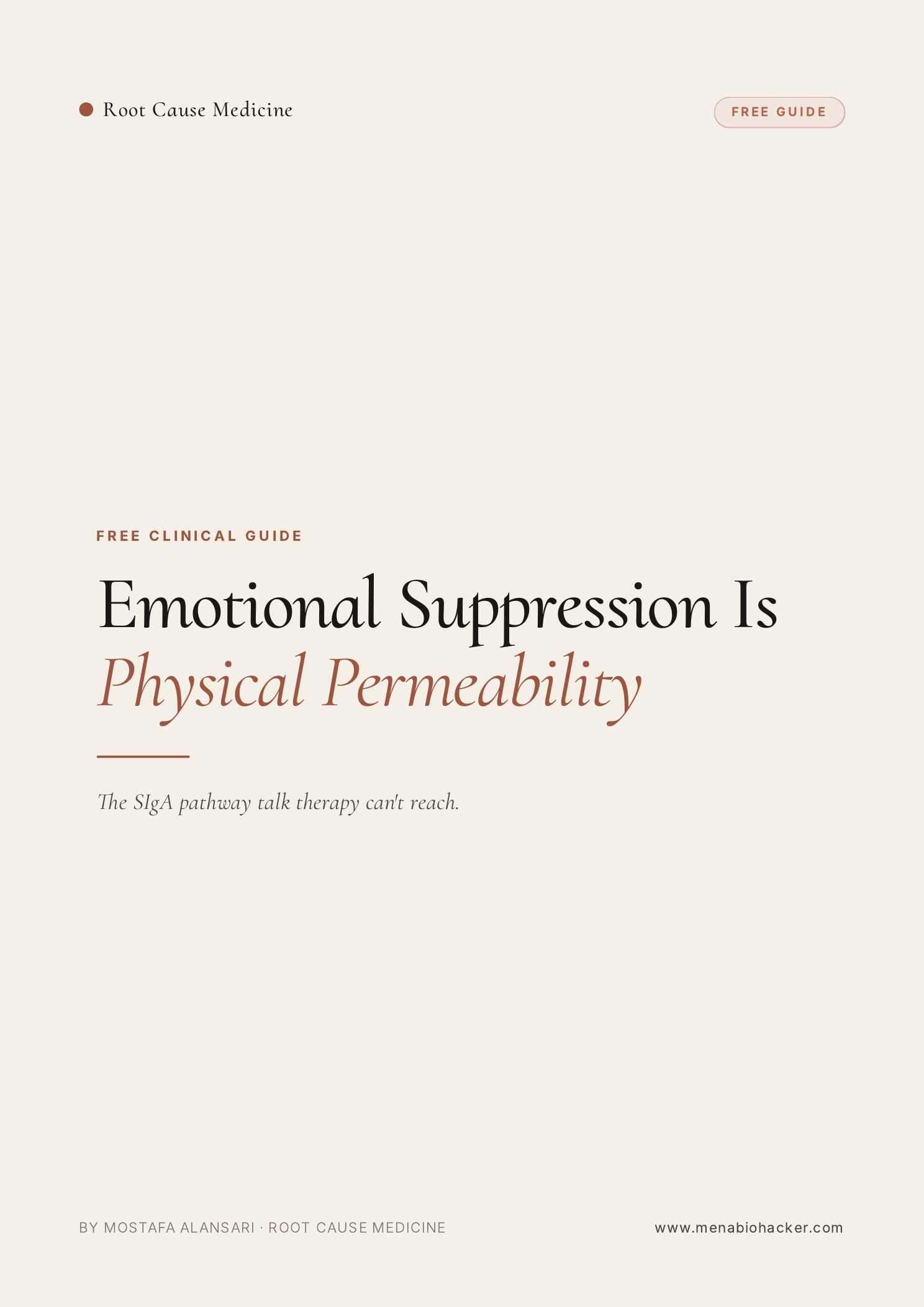 Emotional Suppression Is Physical Permeability cover