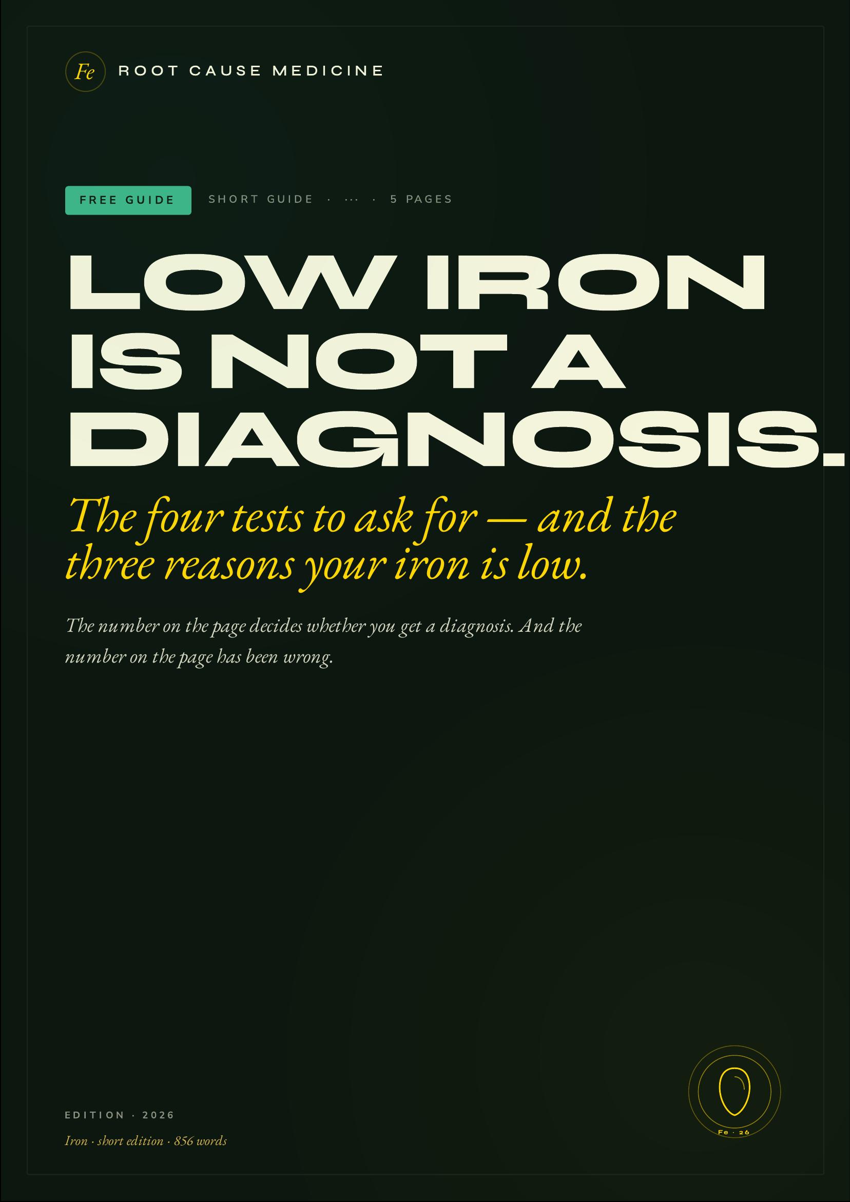 Low Iron Is Not a Diagnosis cover