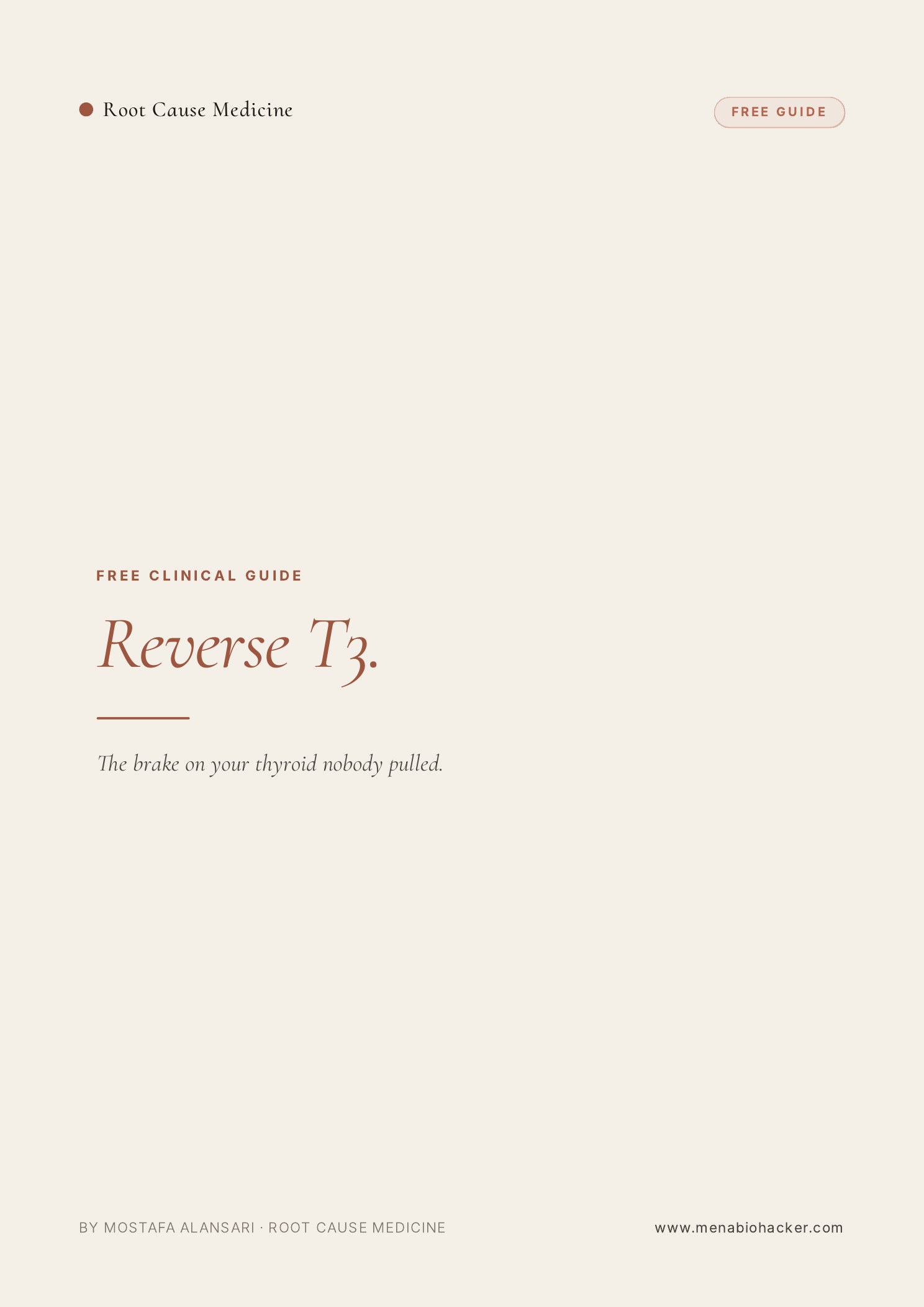 Reverse T3 cover