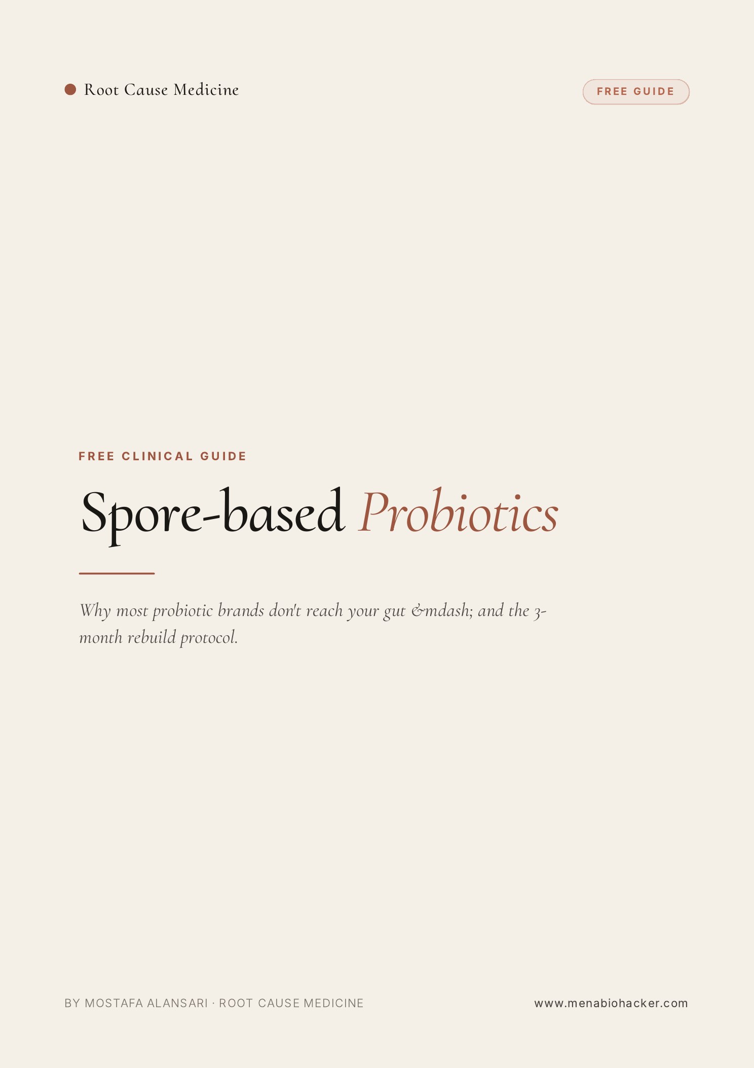 Spore-Based Probiotics cover